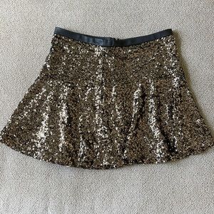 Express sequined mini skirt